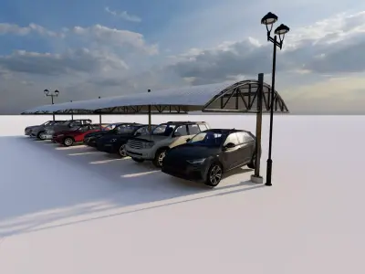 Roof Parking-Parking Lot  3D model