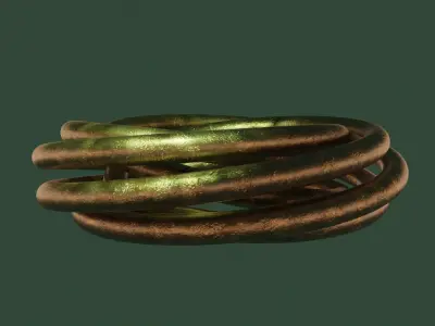 S-knot - Torus Knot Sculpture Low-poly 3D model
