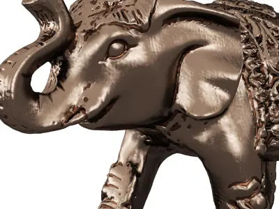 Indian elephant figurine 3D model