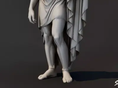 Hermes Statue  Low-poly 3D model
