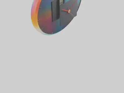 Colorful Wall Clock model 3D model