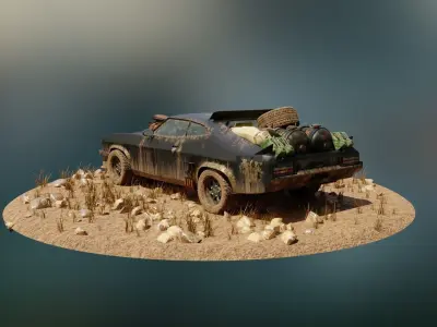 Mad Max V8 Interceptor 3D model