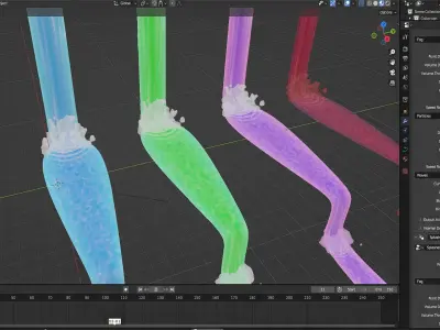 Blender 4 Stylized Waterfall Geometry Node 3D model