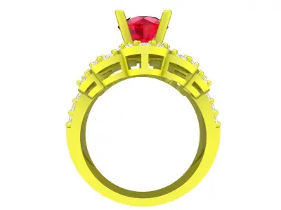 7892 luxury diamond women fashion ring 3D print model