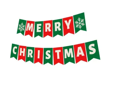 Wreath Merry Christmas - Guirnalda Feliz Navidad - Lowpoly Low-poly 3D model