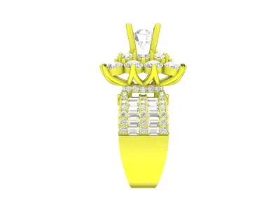 7052 luxury hongkong diamond women ring  3D print model
