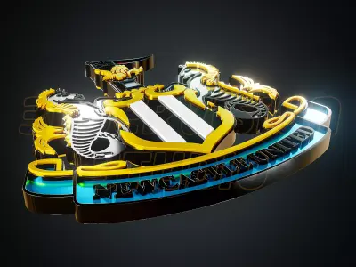 Newcastle United logo - Cinematic - 3D print 3D model