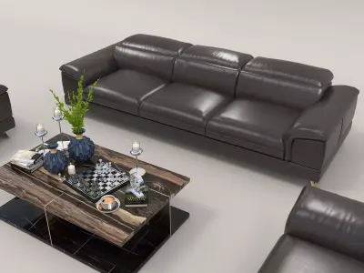 Modern Sofa and Armchair 3 3D model