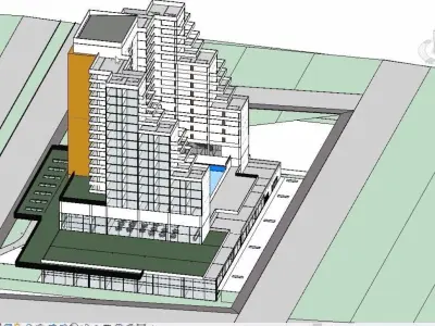 Hotel complete revit project p4 3D model