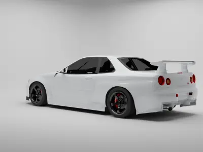  Nissan Skyline r34 GTR 3D model