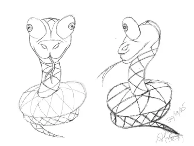 snake rig - Loukas Lardas 3D model