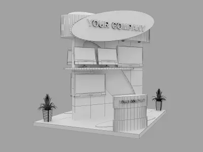 Booth Exhibition Stand a574a 3D model