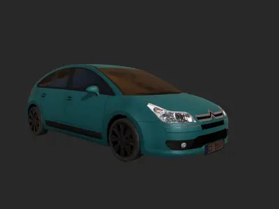 Low Poly Car 8 citroen Low-poly 3D model