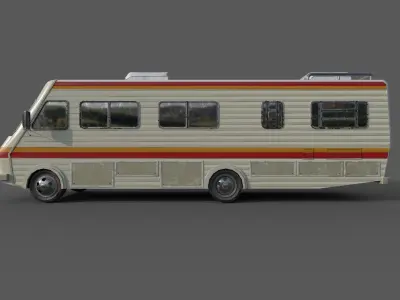 1986 Fleetwood Bounder RV Breaking Bads caravan Low-poly 3D model