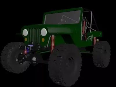 Jeep CJ-5 Rock Crawler Free 3D model