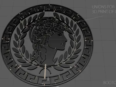 Ornament Greek circular 3 3D print model