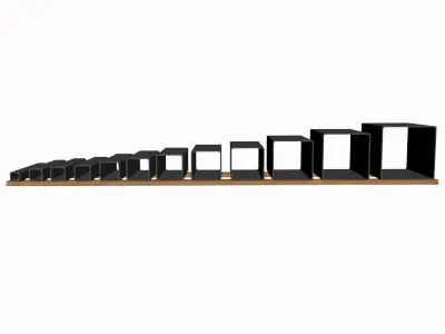 3 8in Wall Square Tube 3D model