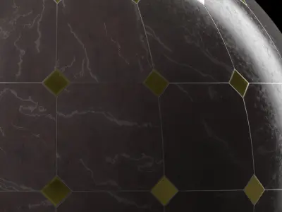 Marble Tile Materials 7- Mix by Metal TIle  Pbr 4k Seamless Low-poly 3D model