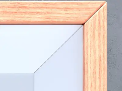 Frame 4 framed pictures for living room 3D model