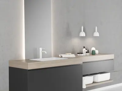 Scavolini QI Bathroom furniture set 2 3D model