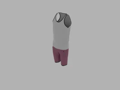 Sport Suit Low-poly 3D model