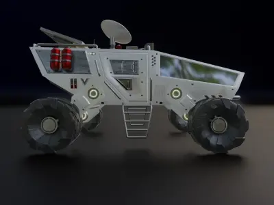 Mars Rover Low-poly 3D model