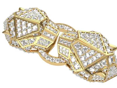 Tiger Face For Bracelet 3D print model