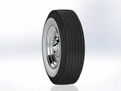 Custom wheels American Racing VF555 Conti 15inch for scale model 3D print model