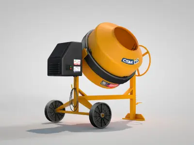 Concrete Mixer 400 Liters 3D model