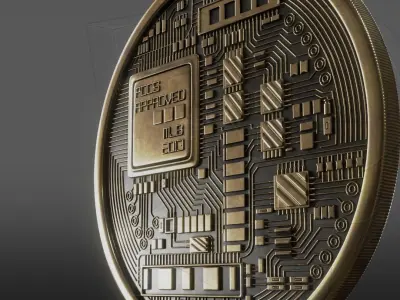 The Bitcoin-Coin bitcoin coin 3D model
