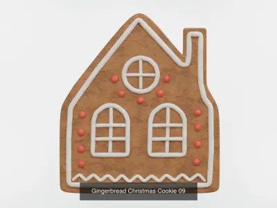 Gingerbread Christmas Cookie - House 3D Model Collection