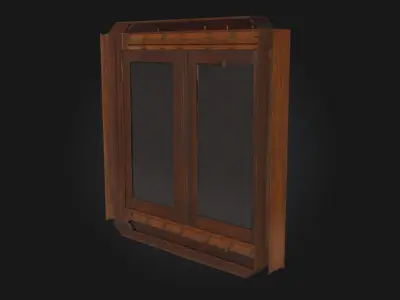 Window with Bars Secure Architectural  3D model