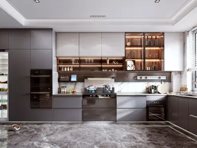 Luxury Kitchen Modern 3D model