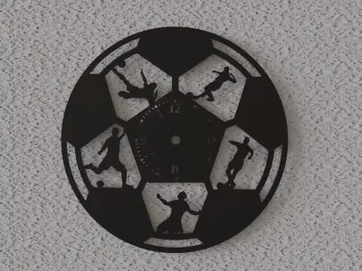 fotbal wall clock 3D print model
