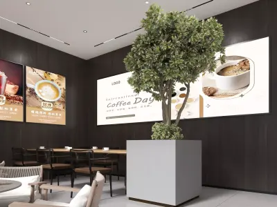 Coffe Shop 06 Low-poly 3D model