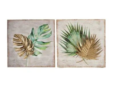 2 Piece Leaf Wall Decor Set 3D model