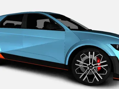 Hyundai Ioniq 5 N SouKor-DM 2023 Gameready Low-poly 3D model