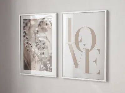 Two Posters - Love and Field 3D model