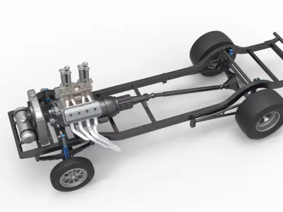 Chassis of Gasser Version 2 Scale 1 to 25 3D print model