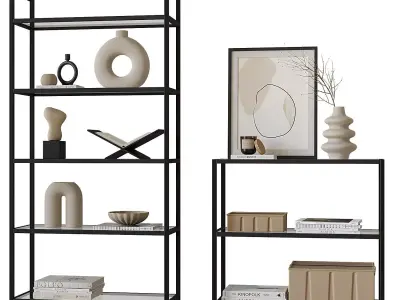 Theo Aesthetic Shelving 3D model