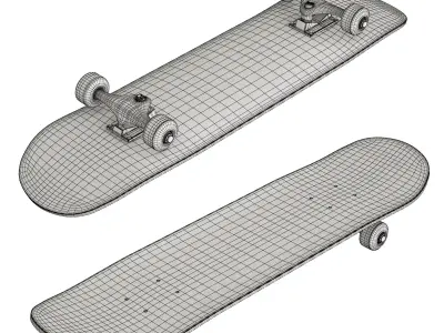 Skateboards skateboard with owl 3D model