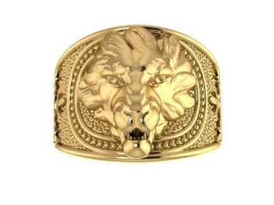 ring lion 3D print model