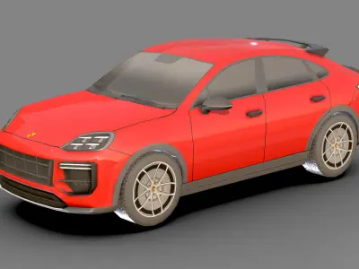 Low-poly Porsche Cayenne 3D Models Low-poly 3D model