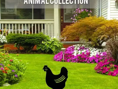Wonderful Artificial Hen Home and Garden Outdoor Lawn Decor 3D model