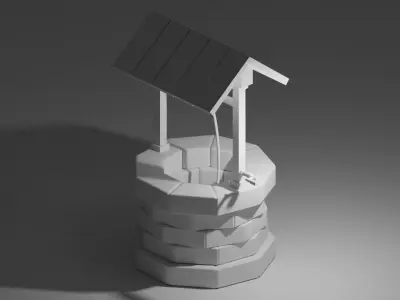 Well Model Low-poly 3D model