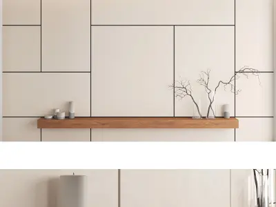 Decorative wall panel set 7 3D model