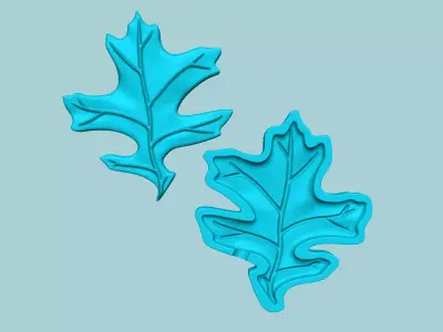Scarlet Oak Tree Leaf - Molding Artificial EVA Craft 3D print model