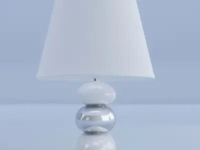 Ceramic Lamp White 2 3D model