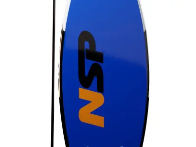 Sup - Stand Up Paddleboard and Paddle 3D model