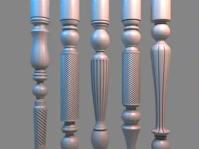 Baluster table legs - table legs 3D model